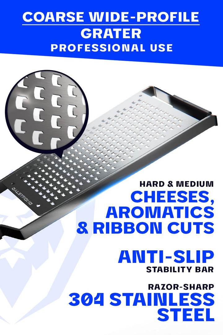 Professional Wide Cheese Grater | Coarse | Dalstrong ©