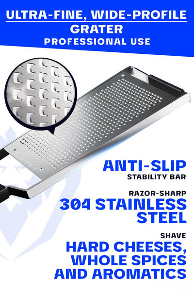 Professional Fine Wide Cheese Grater | Dalstrong ©