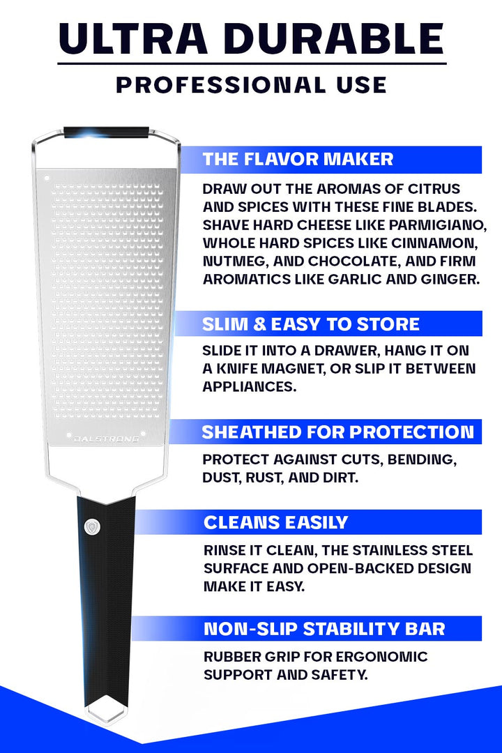 Professional Fine Wide Cheese Grater | Dalstrong ©