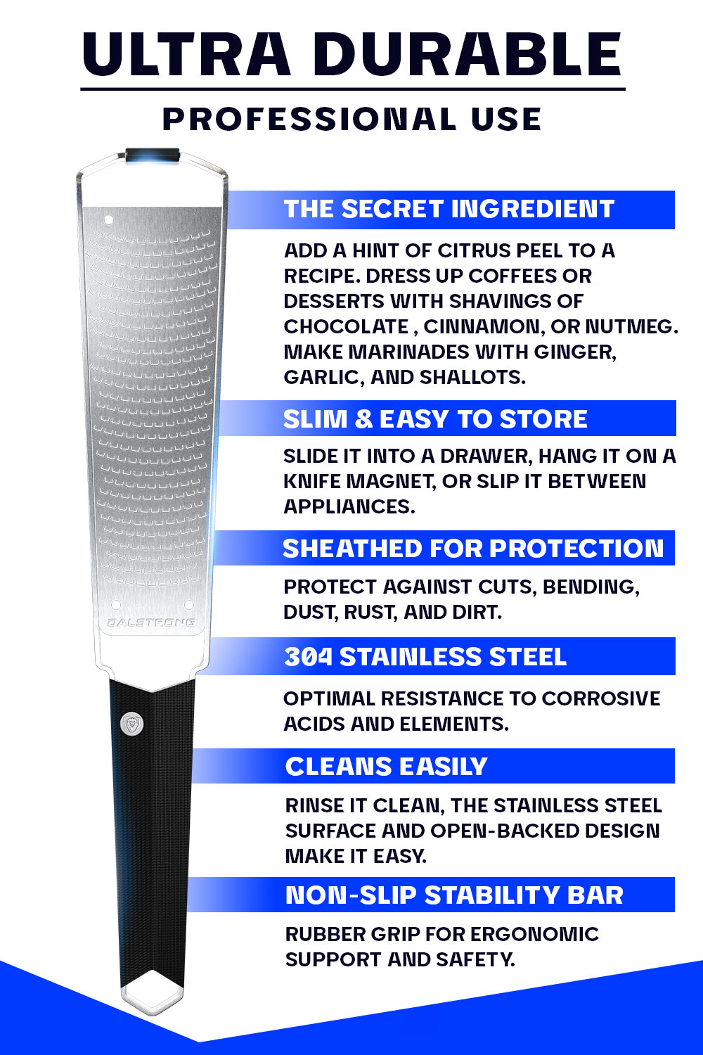 Professional Zester Narrow Grater | Dalstrong ©