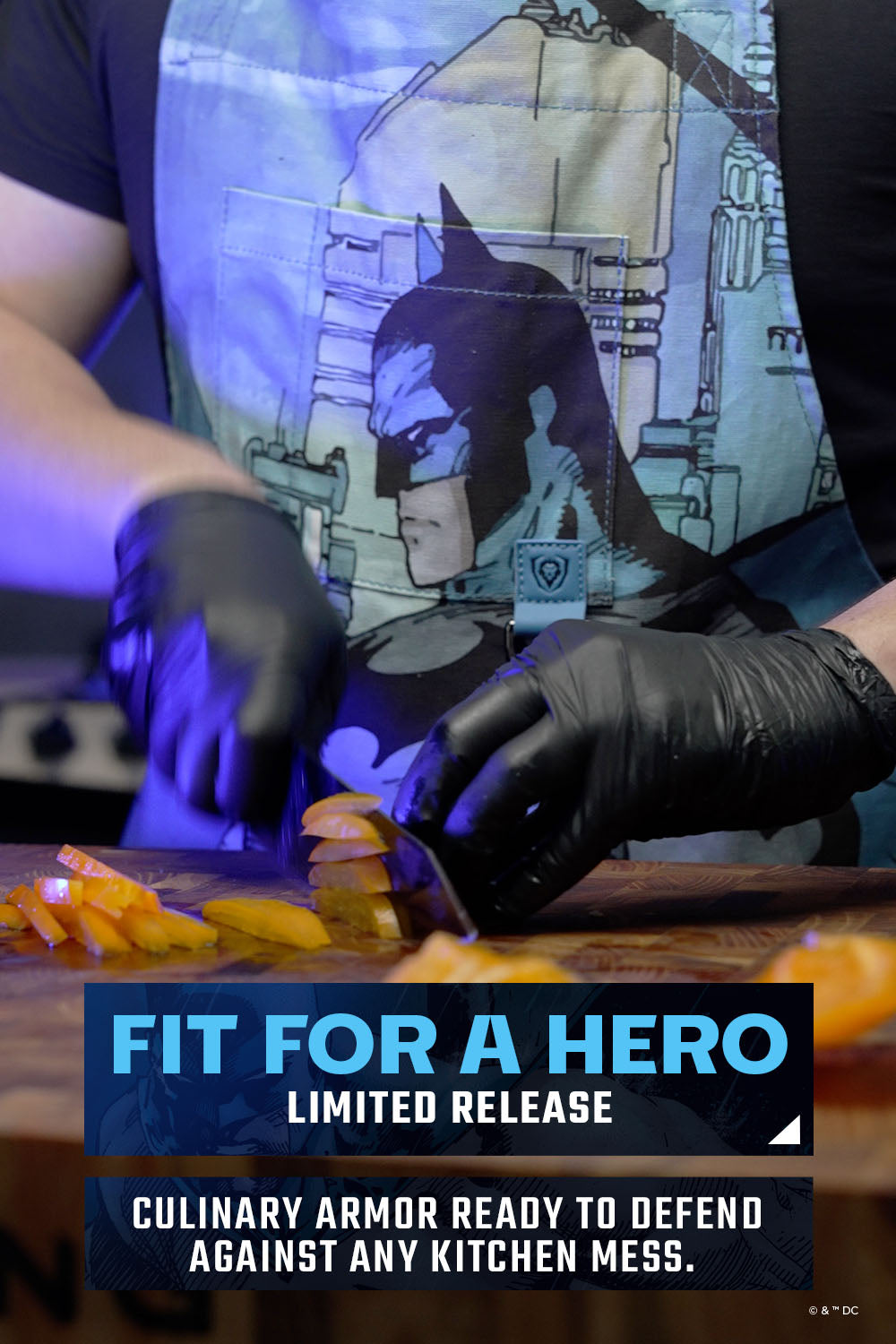 Chef's Apron | Batman™ Edition | Blue Legend | 100% Breathable Cotton | Dalstrong ©