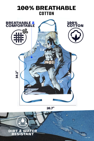 Chef's Apron | Batman™ Edition | Blue Legend | 100% Breathable Cotton | Dalstrong ©