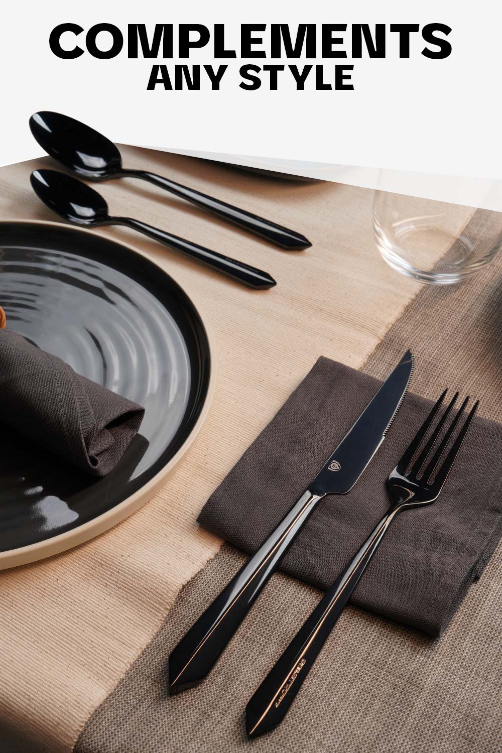 20-Piece Flatware Cutlery Set | Black Stainless Steel | Service for 4 | Dalstrong ©