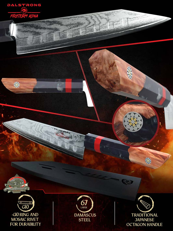 Santoku Knife 7" | Firestorm Alpha Series | Dalstrong ©