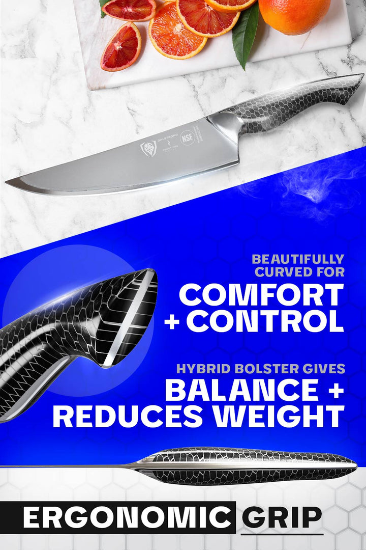 Chef's Knife 8" | Dark Ice Edition | Frost Fire Series | NSF Certified | Dalstrong ©