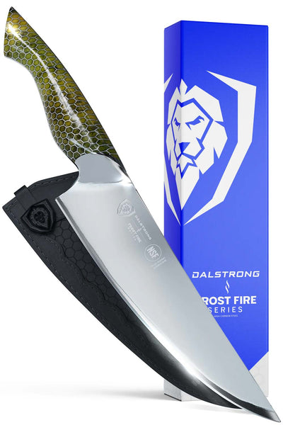 Chef's Knife 8" | Dragon Skin Handle | Glacial Lightning Edition | Frost Fire Series | NSF Certified Dalstrong ©
