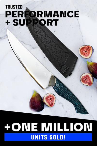 Chef's Knife 8" | Limited Edition |  Blue Honeycomb Handle | Frost Fire Series Arctic Ocean Edition | NSF Certified | Dalstrong ©