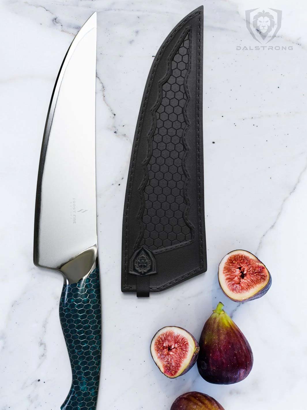 Chef's Knife 8" | Limited Edition |  Blue Honeycomb Handle | Frost Fire Series Arctic Ocean Edition | NSF Certified | Dalstrong ©