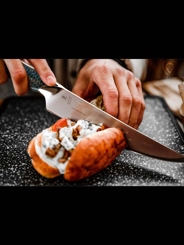 Chef's Knife 8" | Limited Edition |  Blue Honeycomb Handle | Frost Fire Series Arctic Ocean Edition | NSF Certified | Dalstrong ©