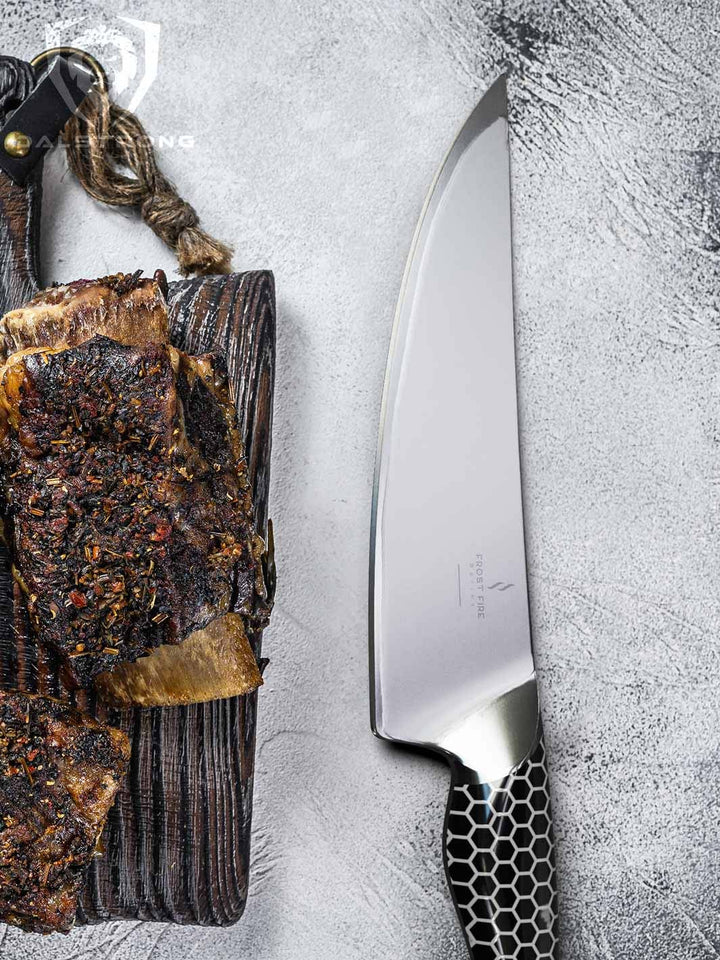 Chef's Knife 8" | Dark Ice Edition | Frost Fire Series | NSF Certified | Dalstrong ©