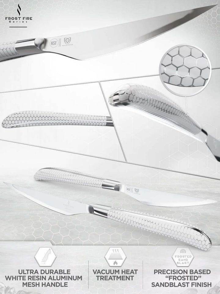 4-Piece Steak Knife Set | Frost Fire Series | NSF Certified | Dalstrong ©