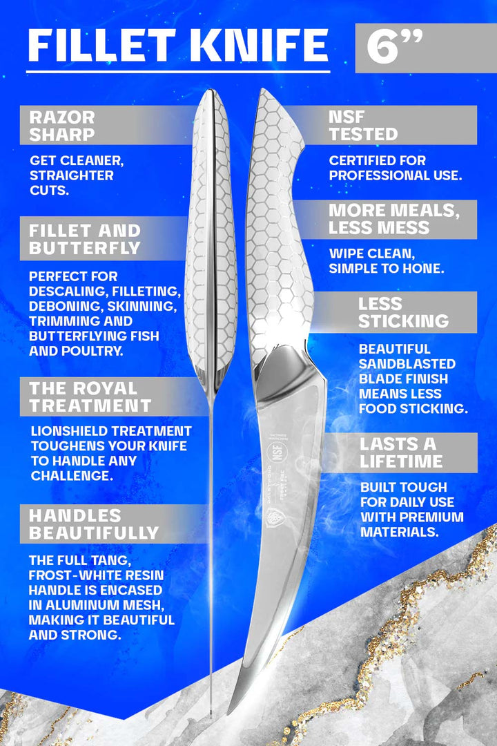 Fillet Knife 6" | Frost Fire Series | NSF Certified | Dalstrong ©