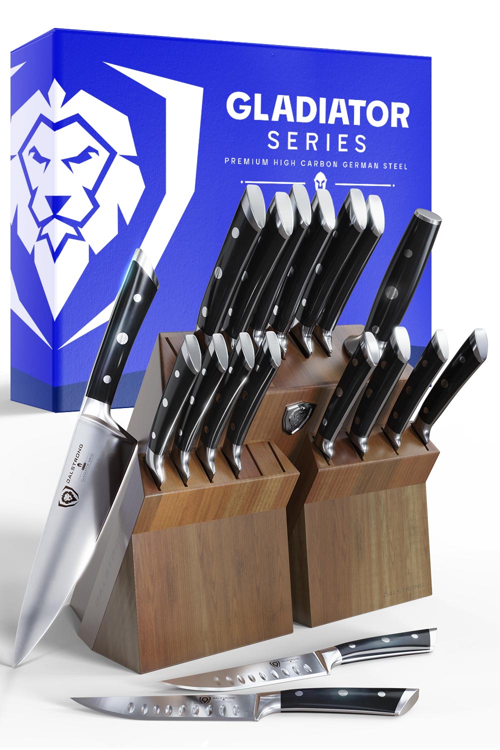 18 Piece Colossal Knife Set with Block | Gladiator Series | Knives NSF Certified | Dalstrong ©