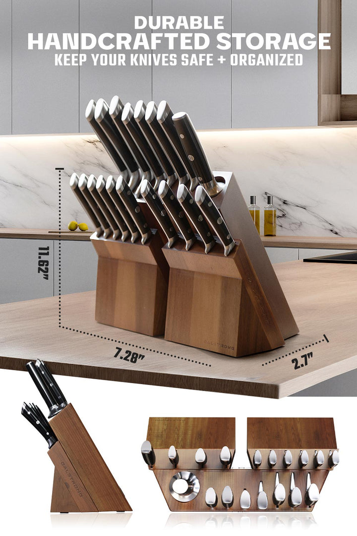 18 Piece Colossal Knife Set with Block | Gladiator Series | Knives NSF Certified | Dalstrong ©