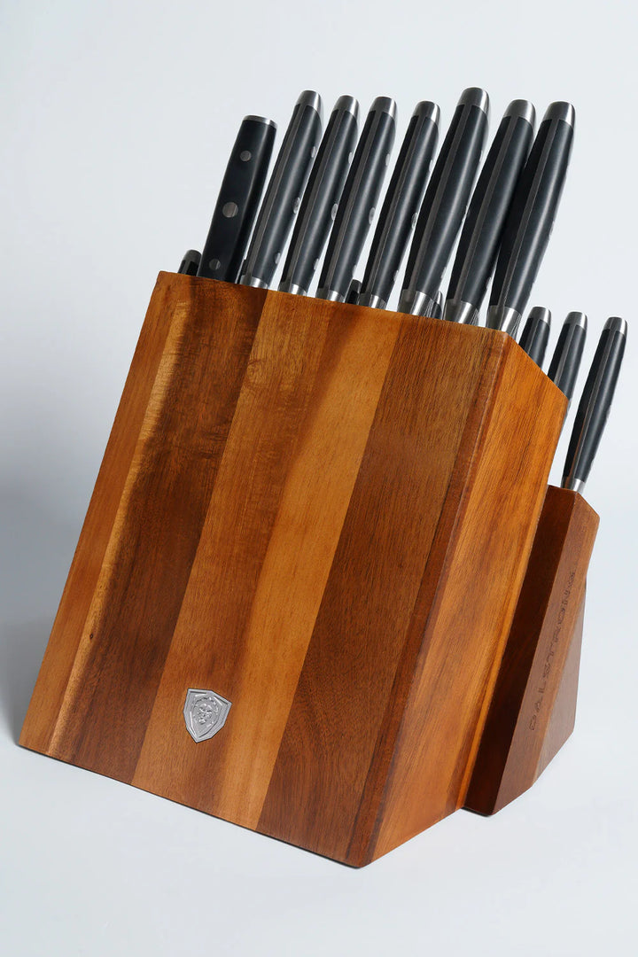 The Gladiator Bundle | 18-Pc Colossal Knife Set + Lionswood Teak Cutting Board