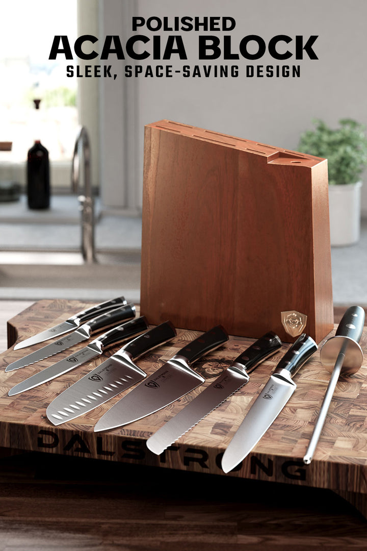 8-Piece Knife Block Set | Gladiator Series | Knives NSF Certified | Dalstrong ©