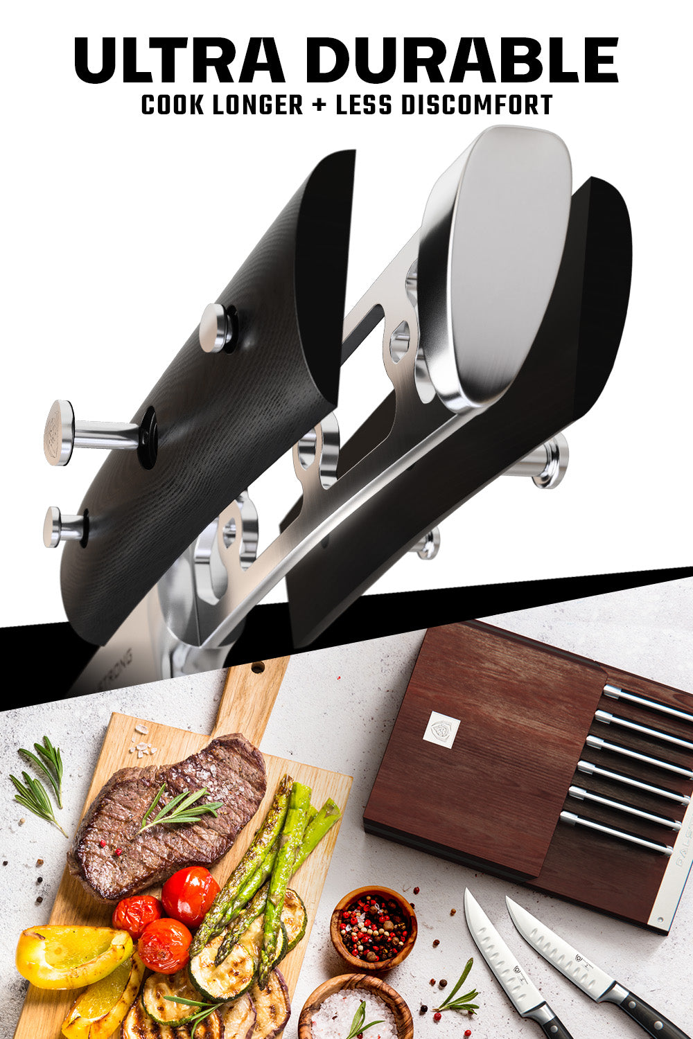 8 Piece Steak Knife Set with Storage Block | Gladiator Series | Dalstrong ©