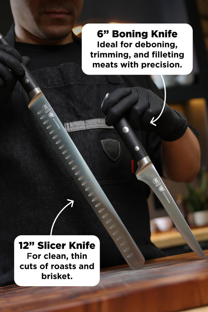 2 Piece Knife Set | Slicing Knife & Boning Knife | Gladiator Series Elite | NSF Certified | Dalstrong ©