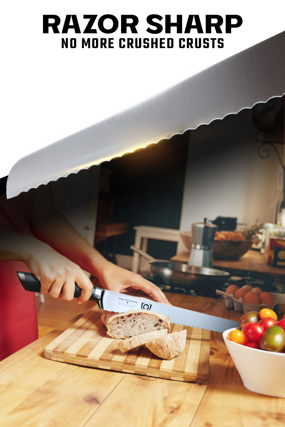 Serrated Bread Knife 10" | Gladiator Series | NSF Certified | Dalstrong ©