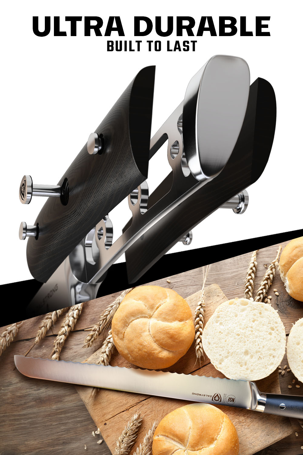 Serrated Bread Knife 10" | Gladiator Series | NSF Certified | Dalstrong ©