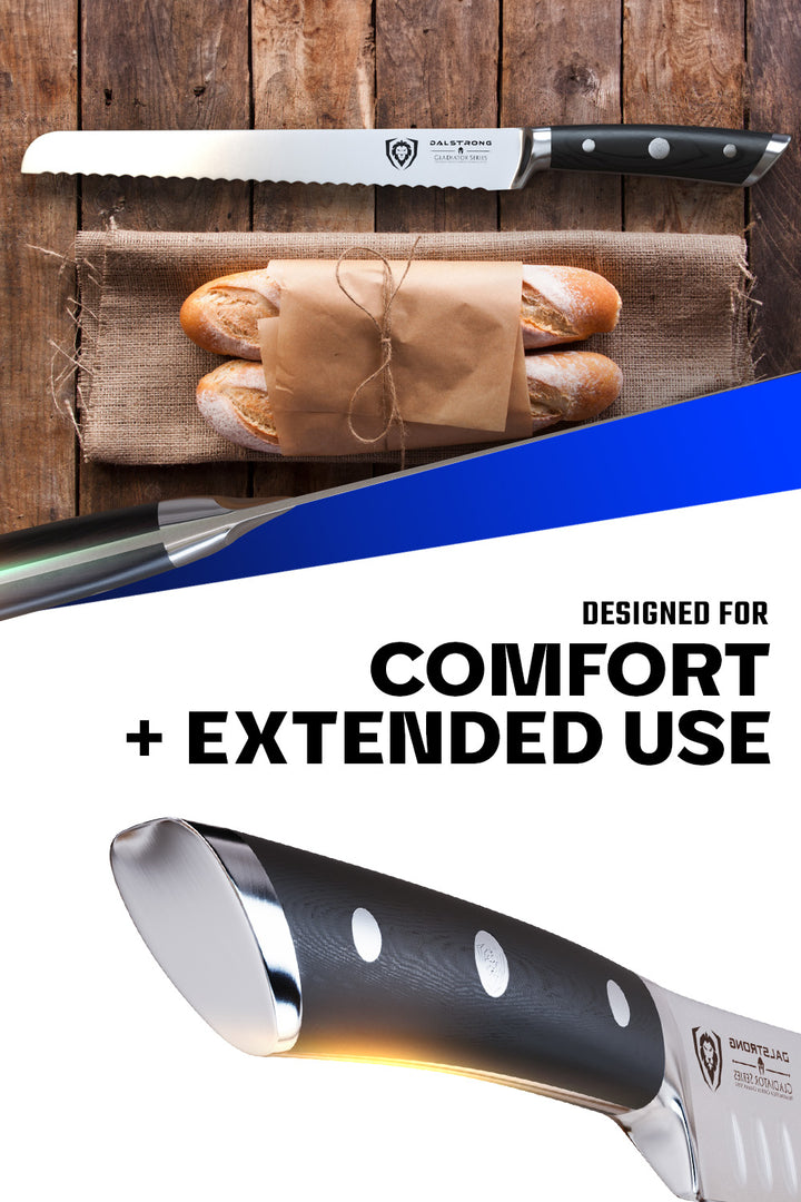 Serrated Bread Knife 10" | Gladiator Series | NSF Certified | Dalstrong ©