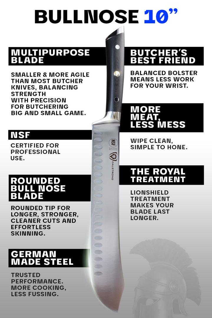 Bull Nose Butcher Knife 10" | Gladiator Series | NSF Certified | Dalstrong ©