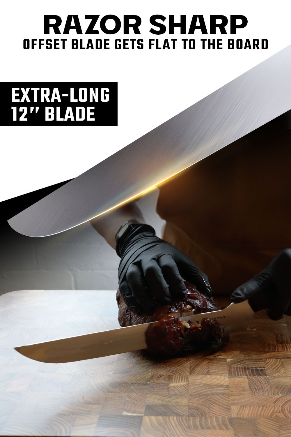 Slicing & Carving Knife 12" | Offset Blade | Gladiator Series | Dalstrong ©