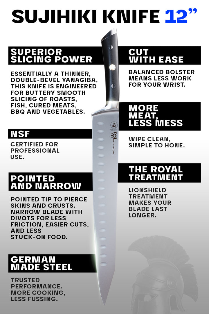 Chef's Knife & Sujihiki Hybrid 12" | Kitchen Gladius | Gladiator Series | NSF Certified | Dalstrong ©