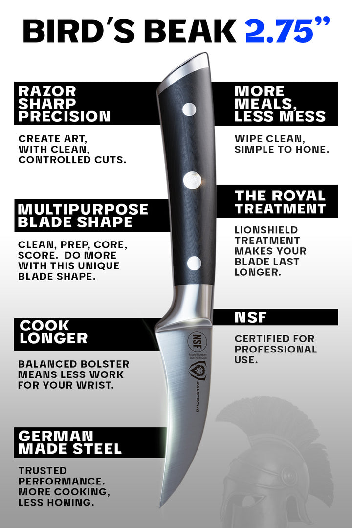 Bird's Beak Tourne Paring Knife 2.75" | Gladiator Series | NSF Certified | Dalstrong ©