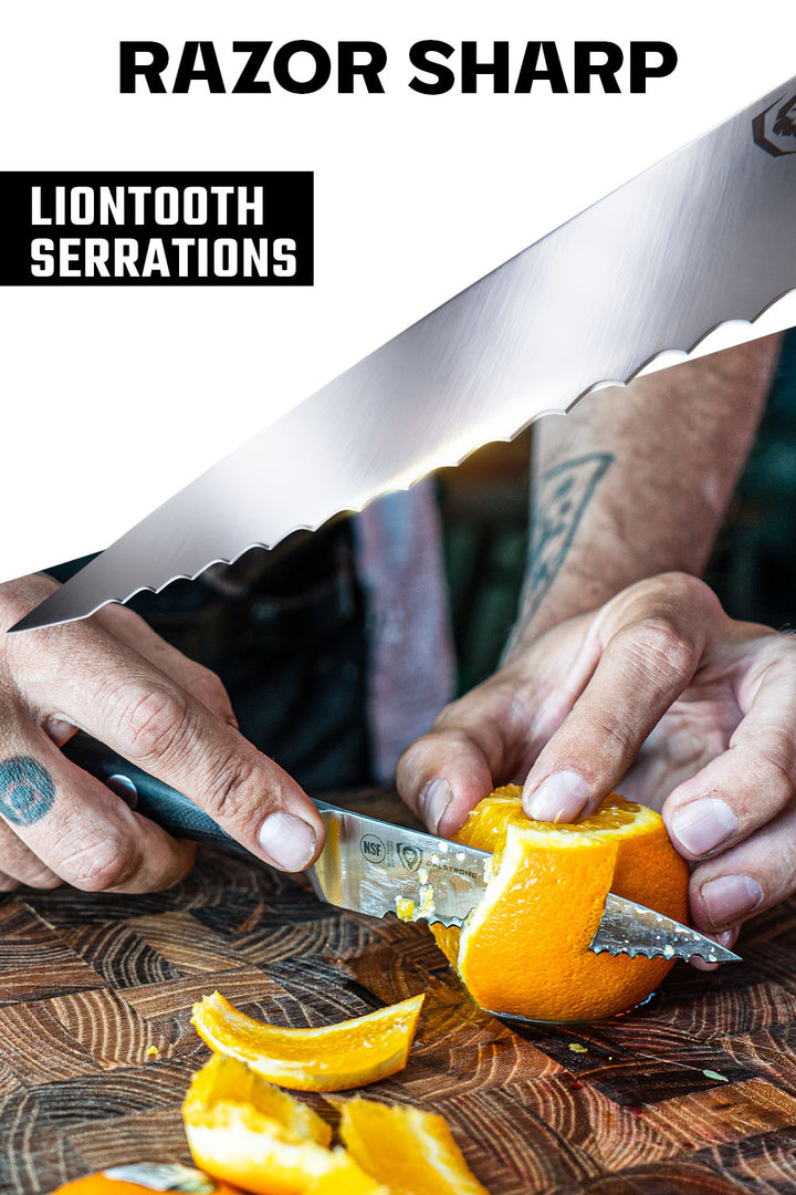 Serrated Paring Knife 3.75" | Gladiator Series | NSF Certified | Dalstrong ©