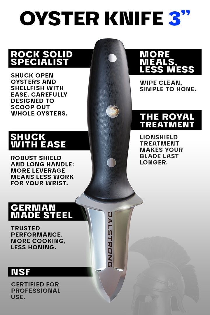 Professional Shellfish & Oyster Shucking Knife 3" | Gladiator Series | NSF Certified | Dalstrong ©