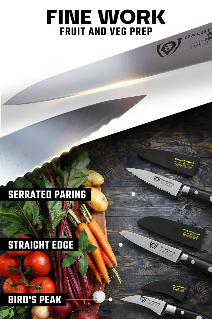 3-Piece Paring Knife Set | Gladiator Series | NSF Certified | Dalstrong ©