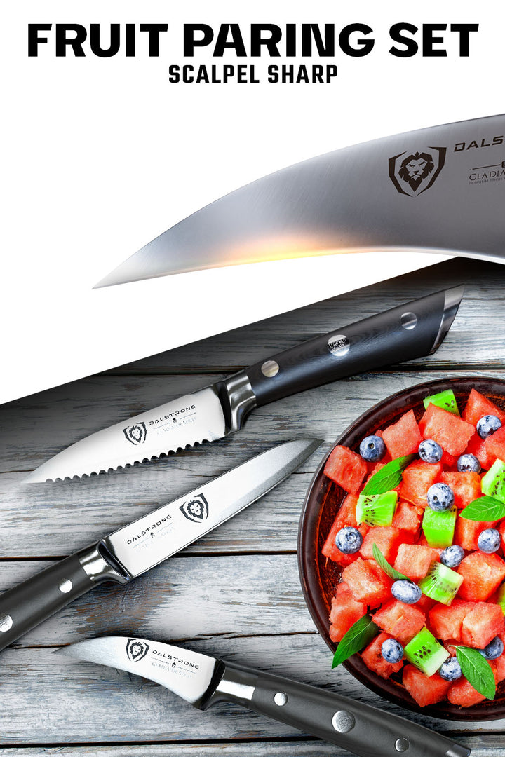 3-Piece Paring Knife Set | Gladiator Series | NSF Certified | Dalstrong ©