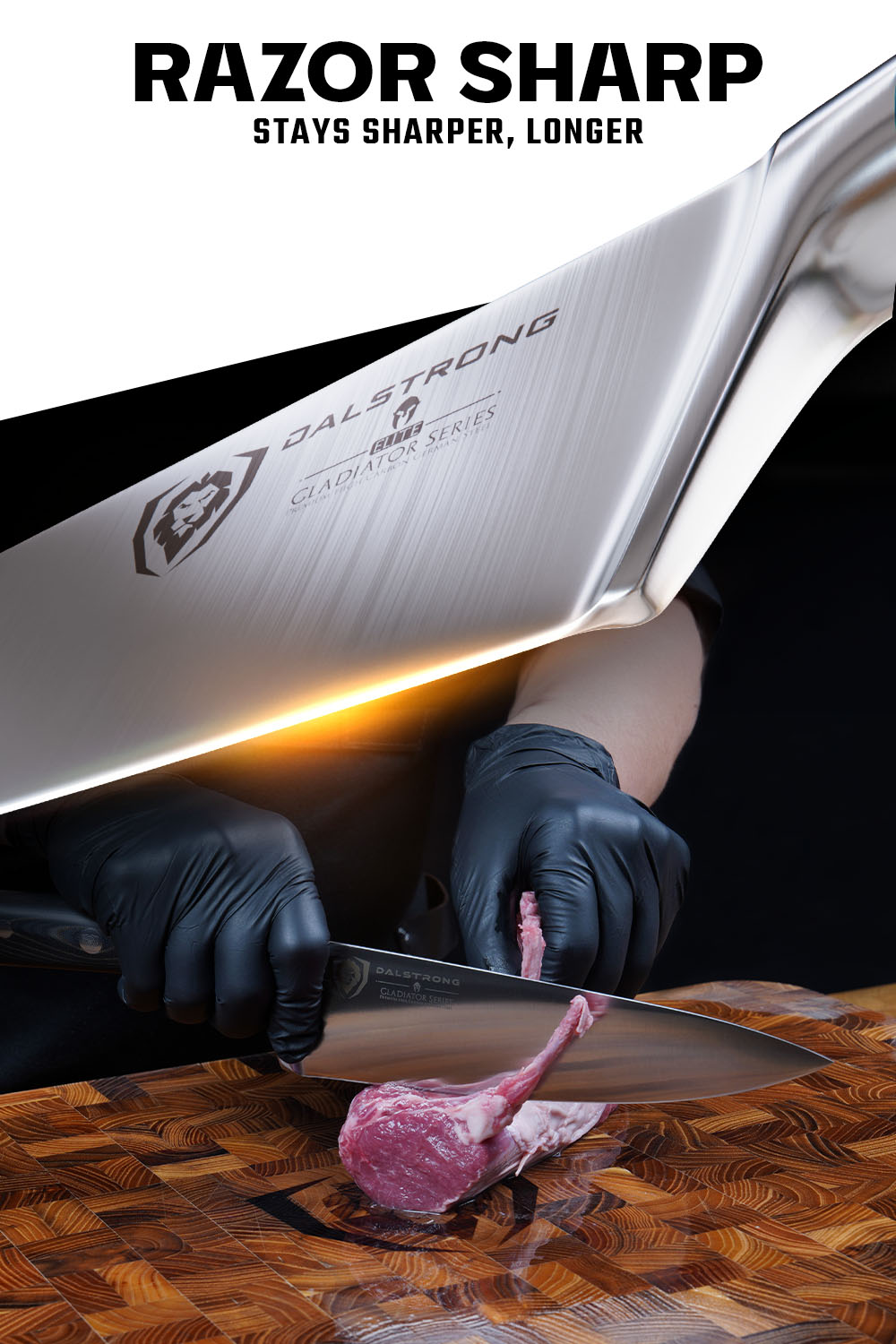 3-Piece Knife Set | Chef - Santoku - Paring | Gladiator Series Elite | NSF Certified | Dalstrong ©