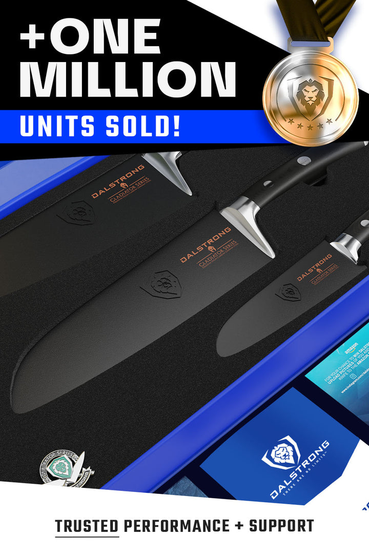 3-Piece Knife Set | Chef - Santoku - Paring | Gladiator Series Elite | NSF Certified | Dalstrong ©