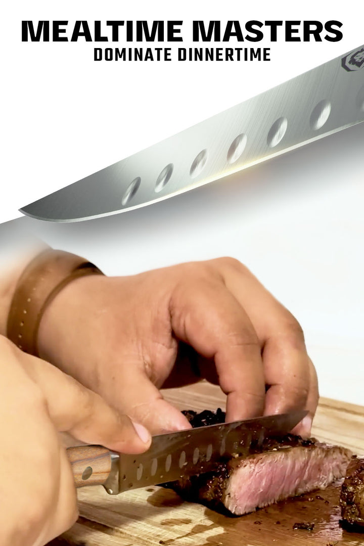 4-Piece Steak Knife Set 5" | Olive Wood Handle | Gladiator Series | Dalstrong ©