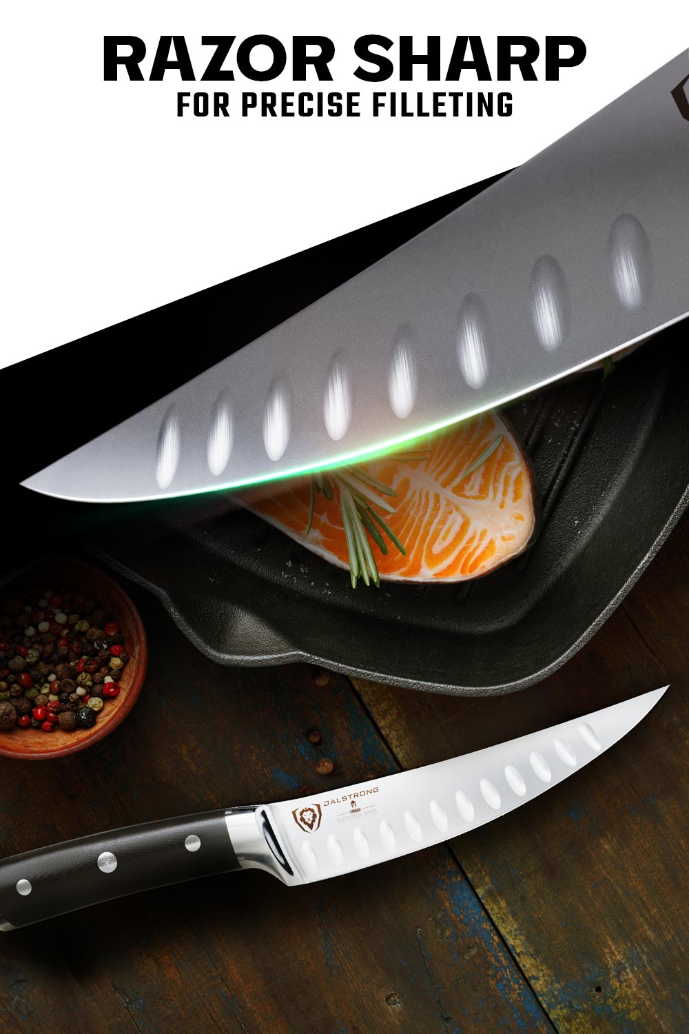 Budget Precision Duo | Gladiator Series 6" Curved Fillet Knife + 3.5" Paring Knife