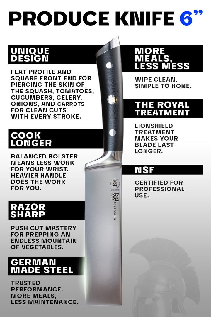 Produce Knife 6" | Gladiator Series | NSF Certified | Dalstrong ©