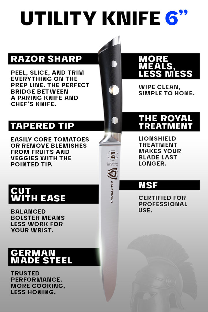 Utility Knife 6" | Gladiator Series | NSF Certified | Dalstrong ©