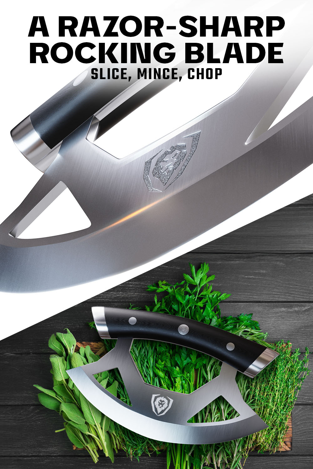 Ulu Rocking Knife 7" | Gladiator Series | NSF Certified | Dalstrong ©