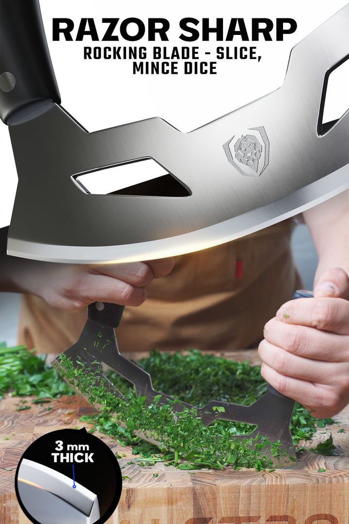 Mezzaluna Knife 8.5" | ABS Handles | Gladiator Series | Dalstrong ©