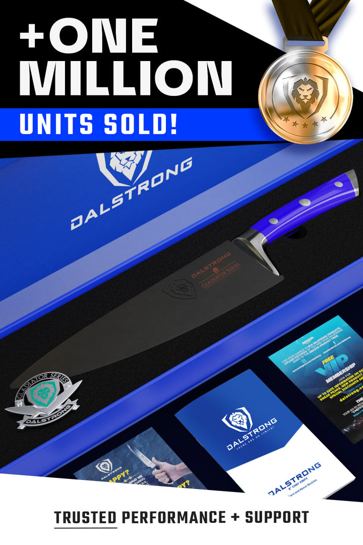 Chef's Knife 8" | Blue Handle | Gladiator Series | NSF Certified | Dalstrong ©