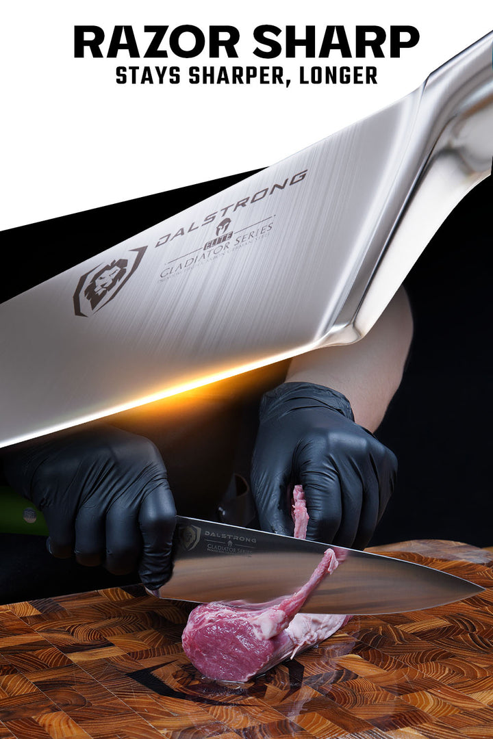 Chef's Knife 8" | Army Green Handle | Gladiator Series | NSF Certified | Dalstrong ©