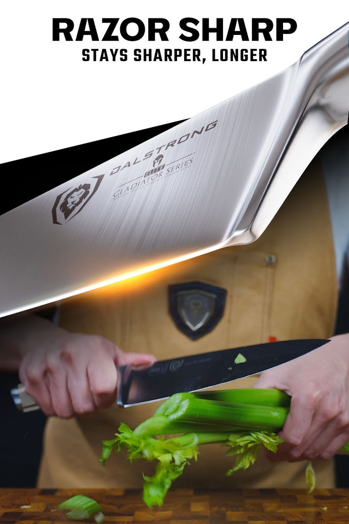 Chef Knife 8" | Grey ABS Handle | Gladiator Series | NSF Certified | Dalstrong ©