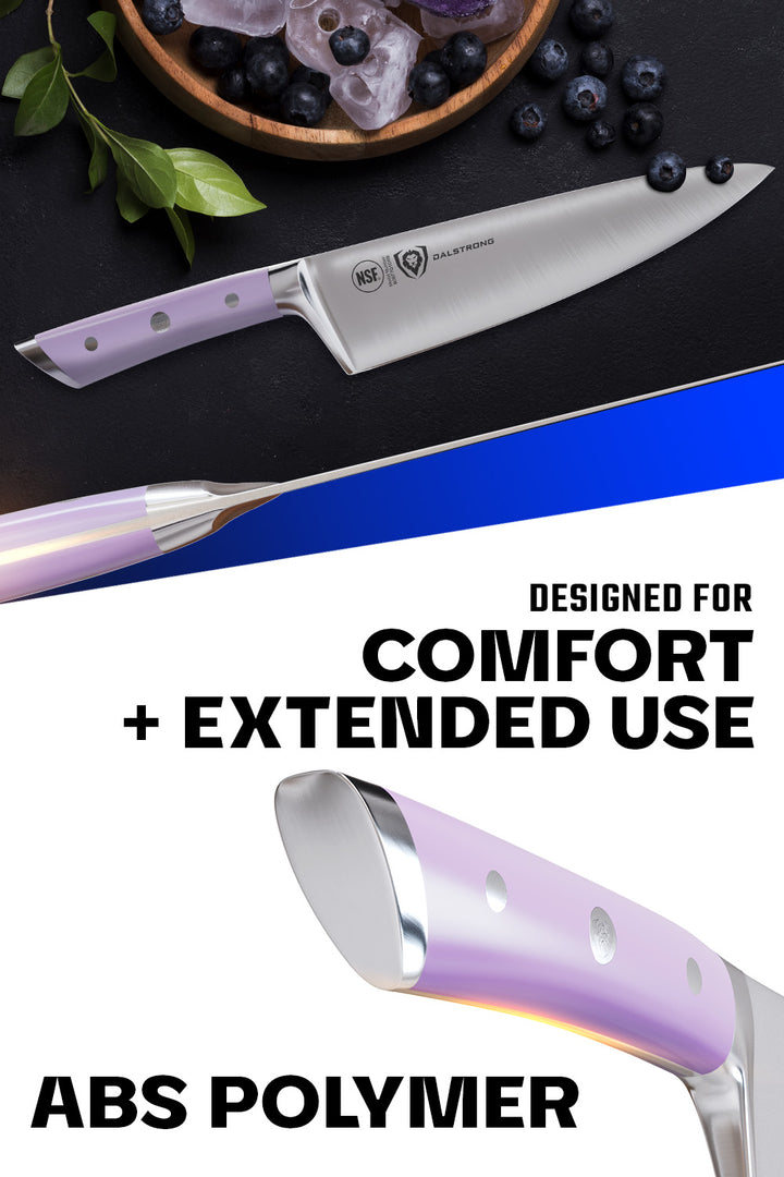 Chef Knife 8" | Lilac Handle | Gladiator Series | NSF Certified | Dalstrong ©