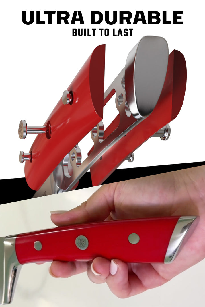 Chef's Knife 8" | Crimson Red Handle | Gladiator Series | NSF Certified | Dalstrong ©