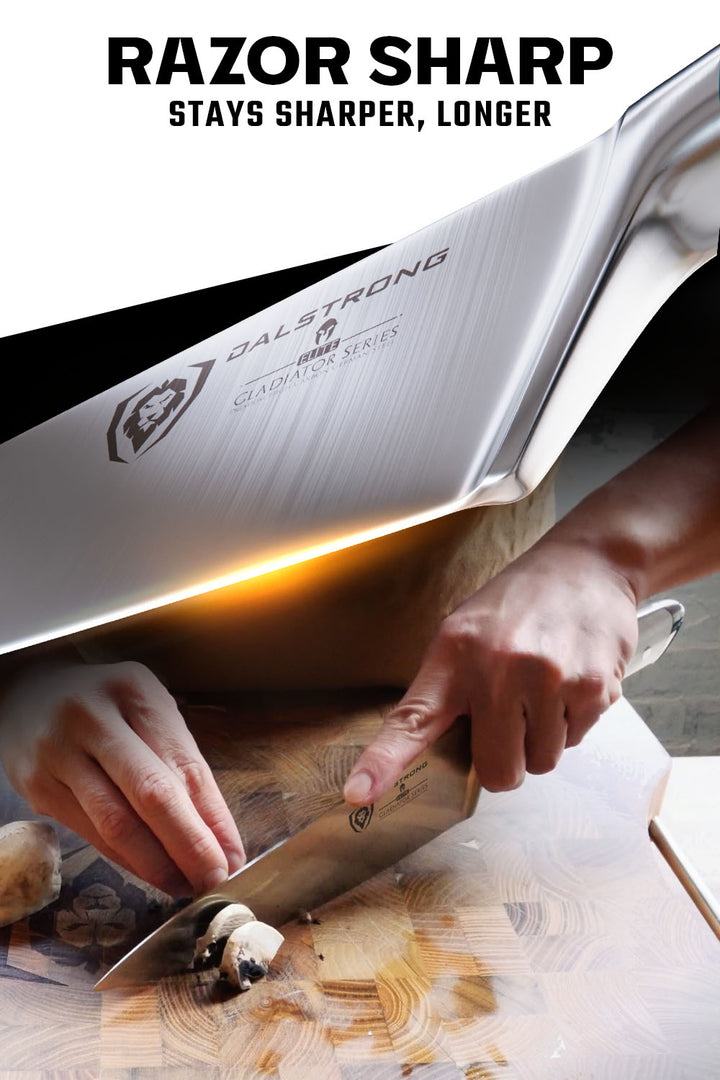 Chef's Knife 8" | Glacial White Handle | Gladiator Series | NSF Certified | Dalstrong ©