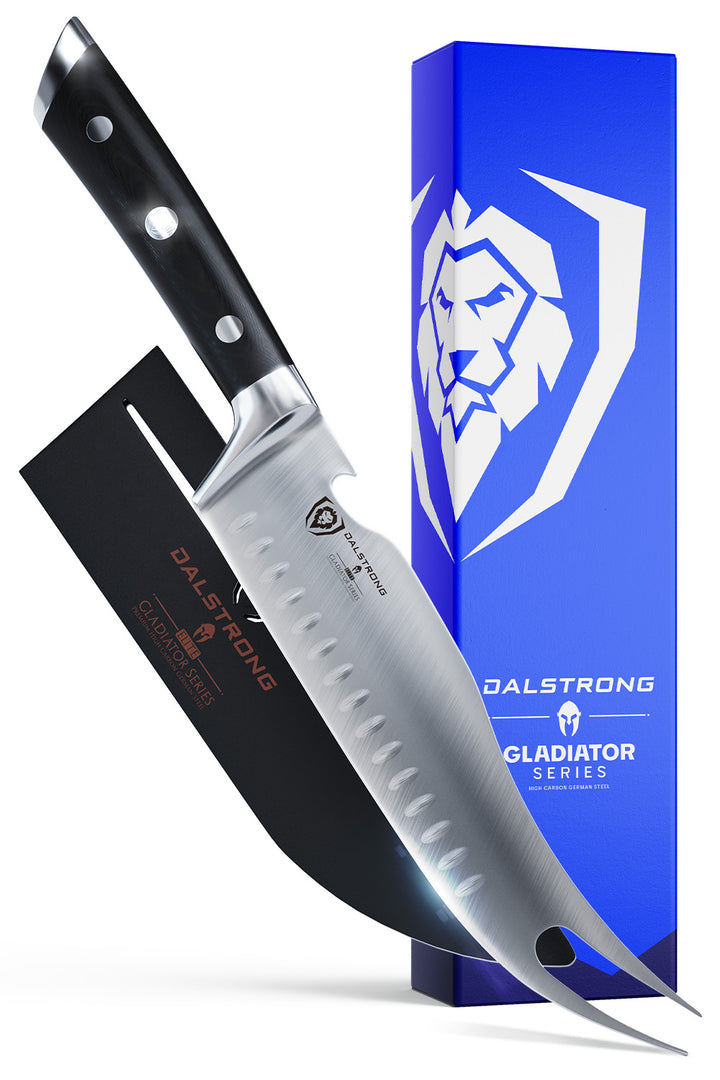BBQ & Pitmaster Meat Knife 8" with Forked Tip & Bottle Opener | Gladiator Series | NSF Certified | Dalstrong ©