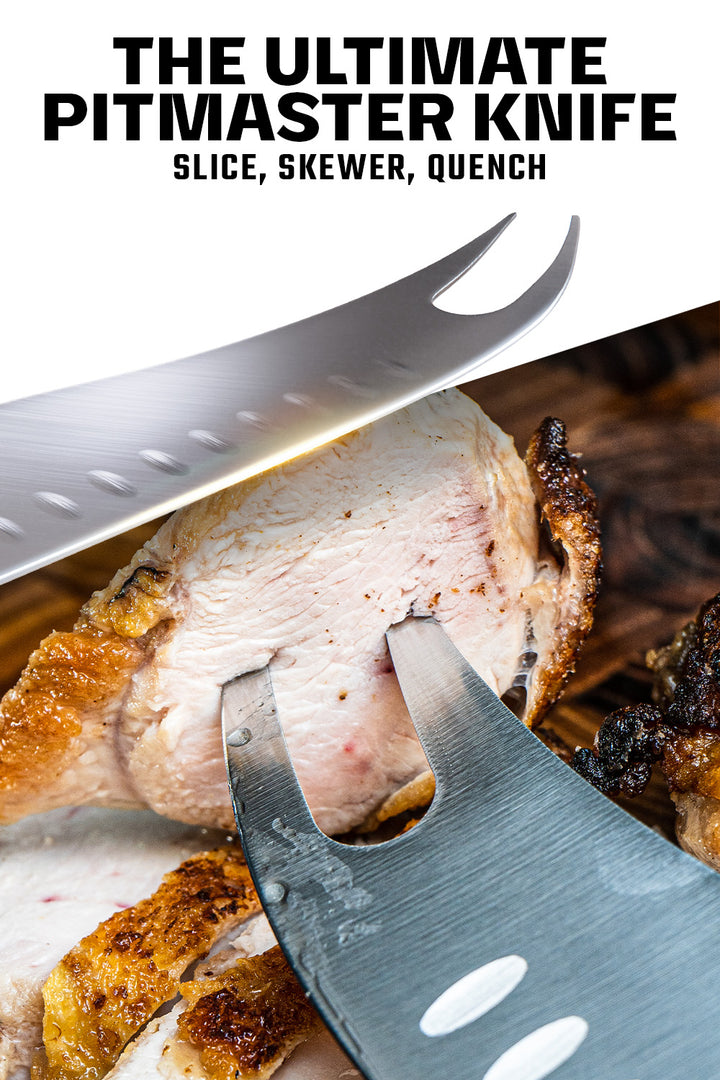 BBQ & Pitmaster Meat Knife 8" with Forked Tip & Bottle Opener | Gladiator Series | NSF Certified | Dalstrong ©