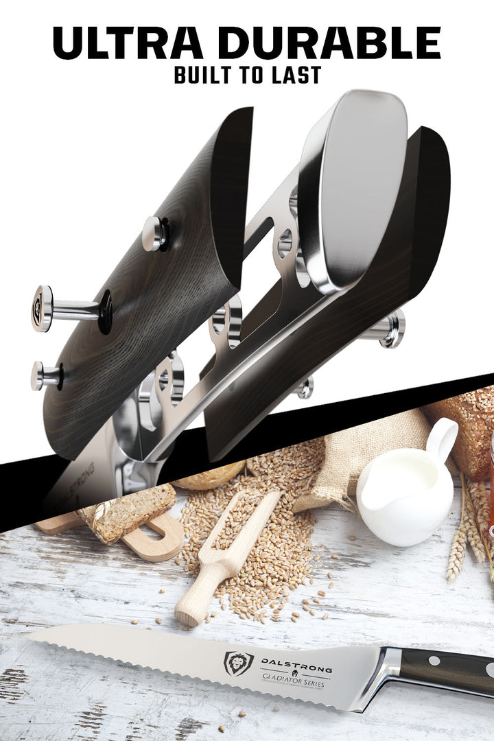 Serrated Offset Bread & Deli Knife 8" | Gladiator Series | NSF Certified | Dalstrong ©
